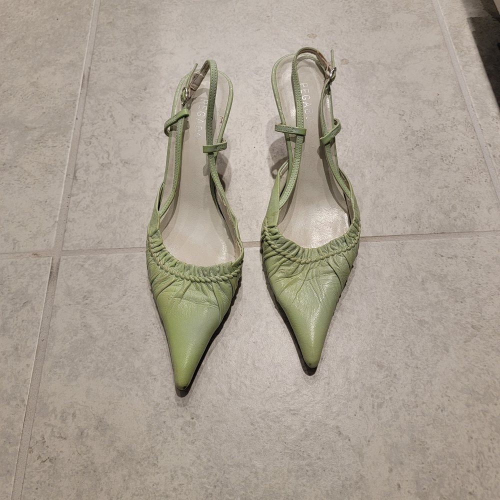 PEGABO Women's Mint Green Heels